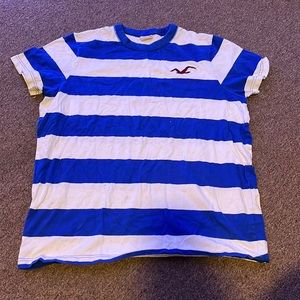 Blue and white tshirt